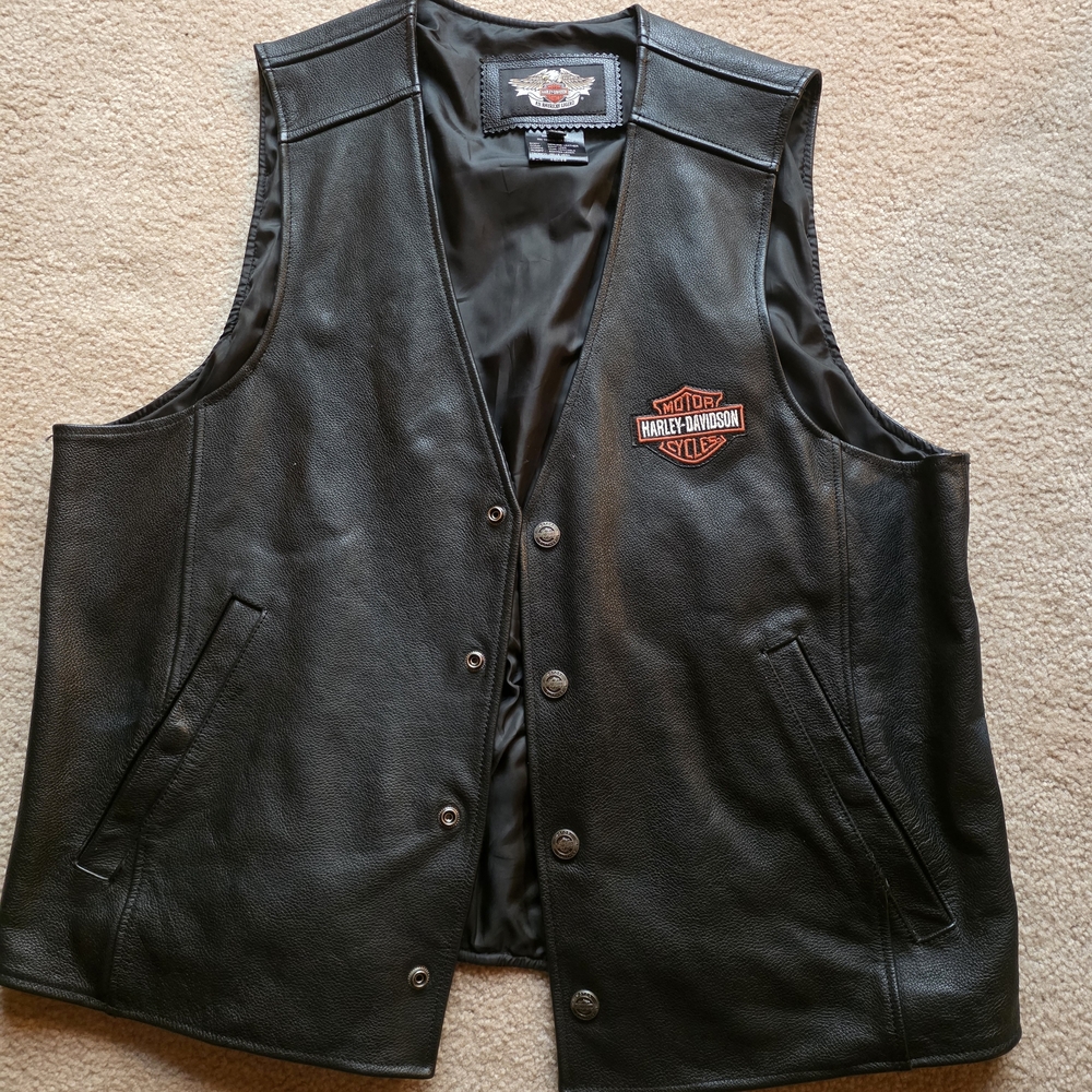 Harley-Davidson Black Leather Vest